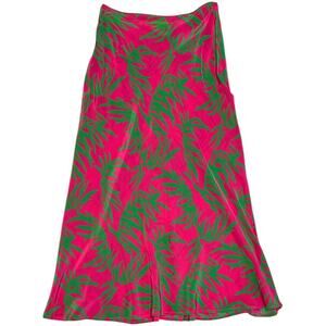 Lilly Pulitzer Designer Tropical Leaf Maxi Flow Skirt